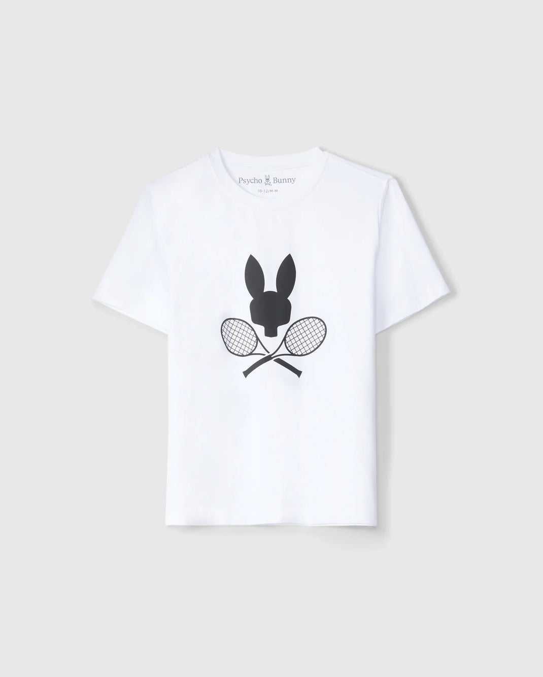 T Shirt Graphique Psycho Bunny Courtside Graphic Tee Blanche Homme | AUS-52576157